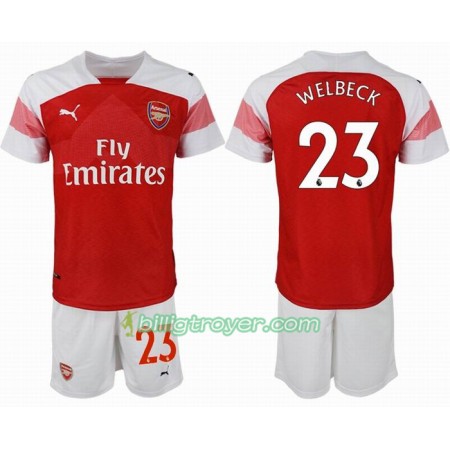 Billige Fotballdrakter Arsenal WELBECK 23 Barn Hjemmedraktsett 2018/19 Kortermet